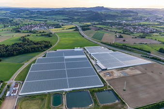 Aerial photograpy of Reichenau Gardeners' Settlement in Beuren an der Aach in the district Beuren an der Aach in Singen in the state Baden-Wuerttemberg, Germany