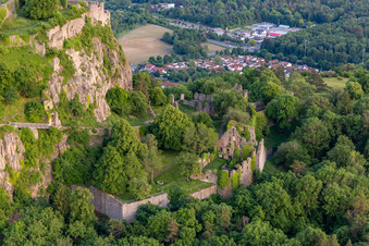 Ruins of the Karlsbastion at Hohentwiel in Singen in the state Baden-Wuerttemberg, Germany