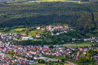 Aerial view of Aach in the state Baden-Wuerttemberg, Germany