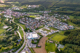 Aerial view of Gohm + Graf Hardenberg GmbH in Aach in the state Baden-Wuerttemberg, Germany