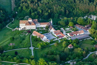 Aerial view of The Country Club Schloss Langenstein - The golf course on Lake Constance in the district Orsingen in Orsingen-Nenzingen in the state Baden-Wuerttemberg, Germany