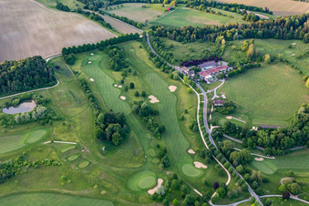Aerial photograpy of The Country Club Schloss Langenstein - The golf course on Lake Constance in the district Orsingen in Orsingen-Nenzingen in the state Baden-Wuerttemberg, Germany