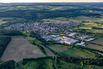 Aerial view of Eigeltingen in the state Baden-Wuerttemberg, Germany