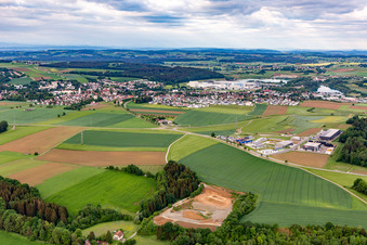 Aerial view of Pfullendorf in the state Baden-Wuerttemberg, Germany
