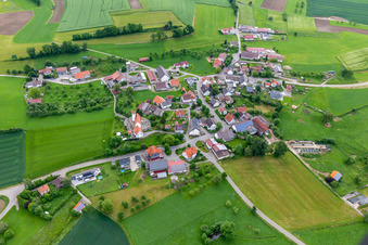 Aerial view of District Danketsweiler in Horgenzell in the state Baden-Wuerttemberg, Germany