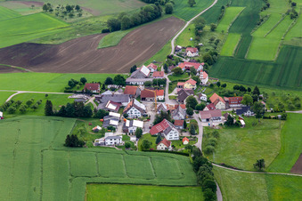Aerial photograpy of District Danketsweiler in Horgenzell in the state Baden-Wuerttemberg, Germany