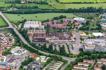 Aerial view of Ravensburger AG Liebenau Vocational Training Center gGmbH in the district Weißenau in Ravensburg in the state Baden-Wuerttemberg, Germany
