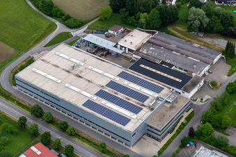 Aerial photograpy of Maschinenfabrik Bermatingen GmbH & Co. KG in Bermatingen in the state Baden-Wuerttemberg, Germany