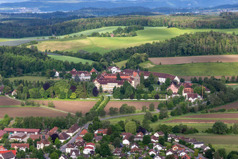 Monastery, school and castle Salem in the district Stefansfeld in Salem in the state Baden-Wuerttemberg, Germany