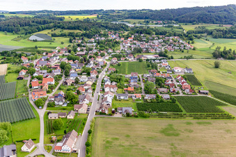 Village view from the south in the district Altheim in Frickingen in the state Baden-Wuerttemberg, Germany