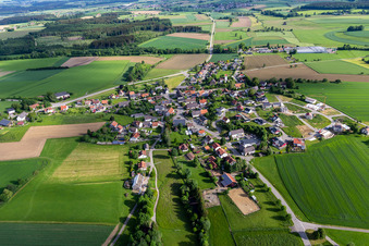 Aerial view of District Sentenhart in Wald in the state Baden-Wuerttemberg, Germany