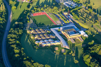 Aerial view of Salem International College - Härlen Campus in Überlingen in the state Baden-Wuerttemberg, Germany
