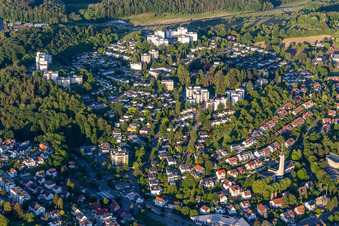Aerial view of Überlingen in the state Baden-Wuerttemberg, Germany