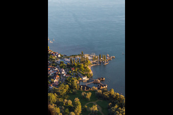 Aerial photograpy of District Unteruhldingen in Uhldingen-Mühlhofen in the state Baden-Wuerttemberg, Germany