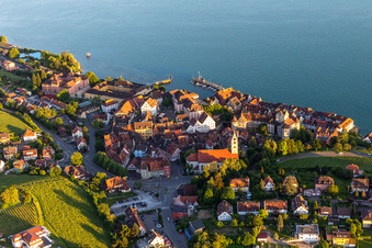 Oblique view of Meersburg in the state Baden-Wuerttemberg, Germany