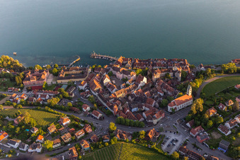 Historic old town of Meersburg in Meersburg in the state Baden-Wuerttemberg, Germany