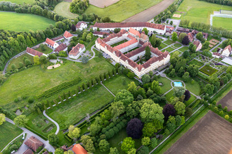 Aerial photograpy of School Castle Salem in the district Stefansfeld in Salem in the state Baden-Wuerttemberg, Germany