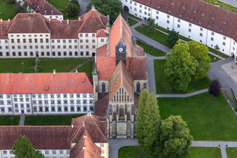 School Castle Salem in the district Stefansfeld in Salem in the state Baden-Wuerttemberg, Germany from above