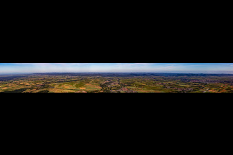 Southern Palatinate Panorama from Bienwald to Landau in Steinweiler in the state Rhineland-Palatinate, Germany