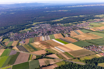 Aerial photograpy of Kandel in the state Rhineland-Palatinate, Germany