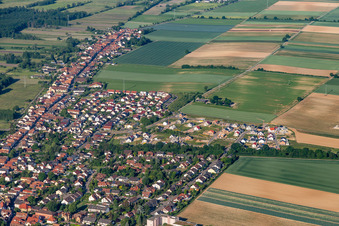 New development area K2 in Kandel in the state Rhineland-Palatinate, Germany seen from a drone