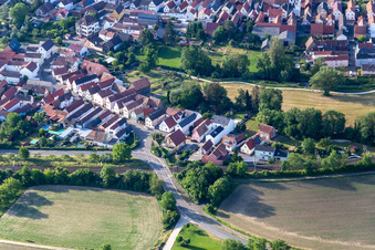 Aerial view of Middle local road in Rülzheim in the state Rhineland-Palatinate, Germany