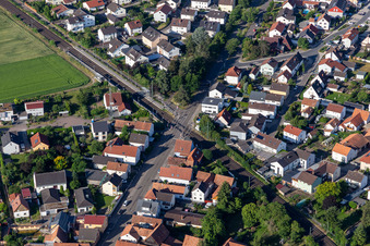 Rappengasse railway crossing in Rheinzabern in the state Rhineland-Palatinate, Germany