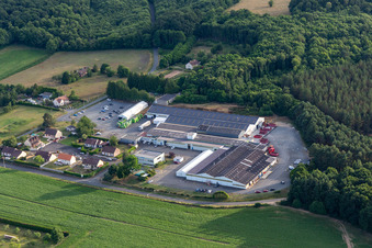 Aerial view of Métaseval in Semur-en-Vallon in the state Sarthe, France