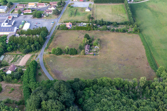 Aerial view of Le Piquet in Semur-en-Vallon in the state Sarthe, France