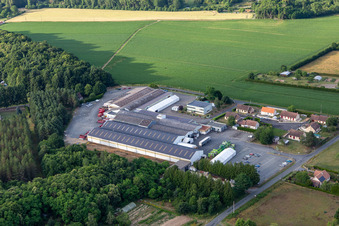 Aerial photograpy of Métaseval in Semur-en-Vallon in the state Sarthe, France
