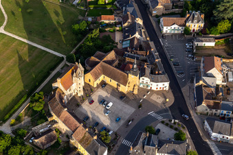 Aerial photograpy of Castle of Bouloire in Bouloire in the state Sarthe, France
