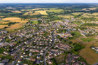 Aerial photograpy of Bouloire in the state Sarthe, France