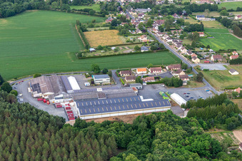 Oblique view of Métaseval in Semur-en-Vallon in the state Sarthe, France