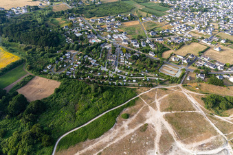 Aerial view of Camping Des Dunes in Plobannalec-Lesconil in the state Finistere, France