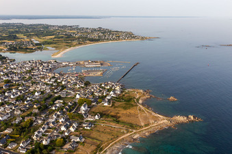 Aerial view of Plobannalec-Lesconil in the state Finistere, France