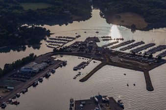 Aerial view of Marina - Port de Plaisance in Loctudy in the state Finistere, France