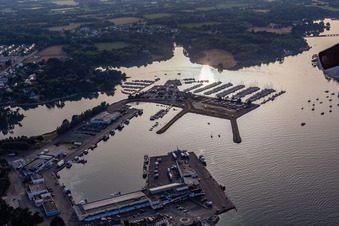 Aerial photograpy of Marina - Port de Plaisance in Loctudy in the state Finistere, France
