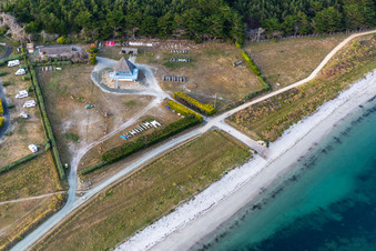 Aerial photograpy of Camping Municipal Toul Ar Ster in the district Penmarc'h-Kerity in Penmarch in the state Finistere, France