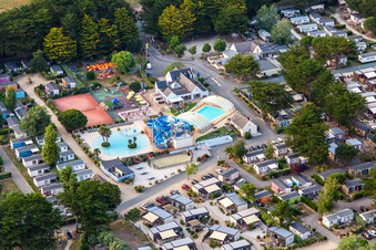 Aerial photograpy of Campings Anwb, Yelloh village Camping La Plage in the district Penmarc'h-Kerity in Penmarch in the state Finistere, France