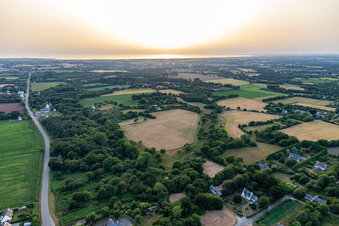 Plobannalec-Lesconil in the state Finistere, France seen from above