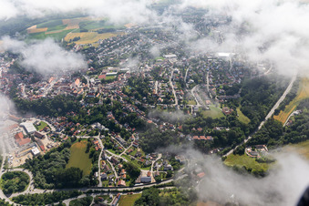 Aerial photograpy of Landau an der Isar in the state Bavaria, Germany