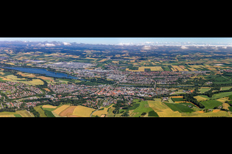 District Höll in Dingolfing in the state Bavaria, Germany from above