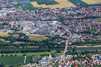 Goben I industrial park with BMW Plant 2.1 in the district Höll in Dingolfing in the state Bavaria, Germany