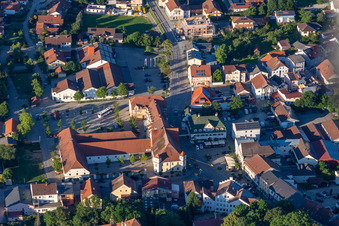Arnstorf in the state Bavaria, Germany from above