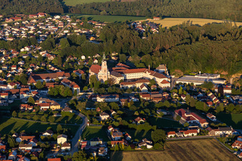 Aerial photograpy of District Sankt Peter in Aldersbach in the state Bavaria, Germany