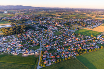 Aerial view of District Altenmarkt in Osterhofen in the state Bavaria, Germany