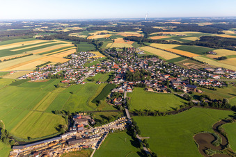 Aerial photograpy of Gerzen in the state Bavaria, Germany