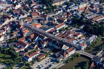 Town Square in the district Thalham in Vilsbiburg in the state Bavaria, Germany