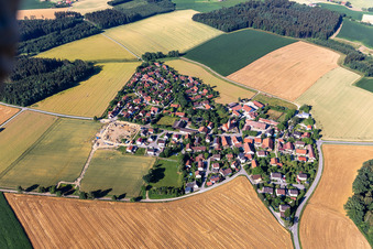 View of the town from the north in the district Hohenegglkofen in Kumhausen in the state Bavaria, Germany