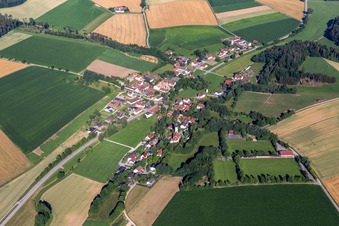 Aerial photograpy of District Oberglaim in Ergolding in the state Bavaria, Germany